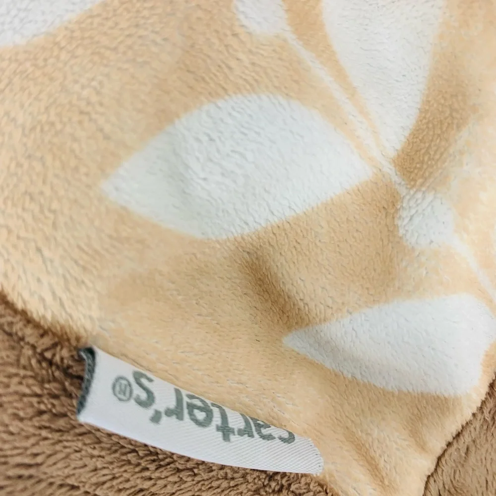 Carter's Orange Fox Plush Lovey Baby Security Blanket Brown White Leaves 2016